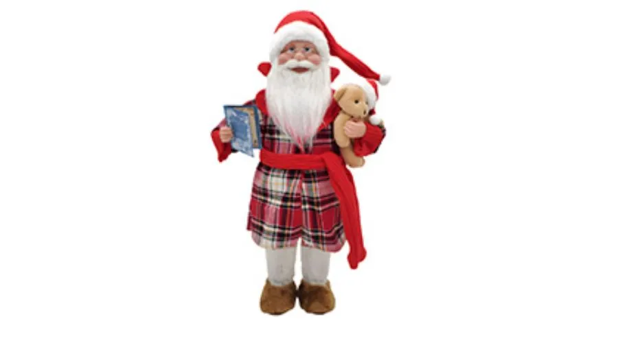 Santa Claus in Plaid Pajamas