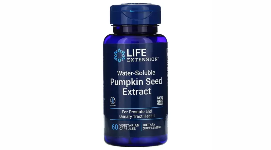 Life Extension, Water Soluble Pumpkin Seed Extract, 60 Vegetarian Capsules