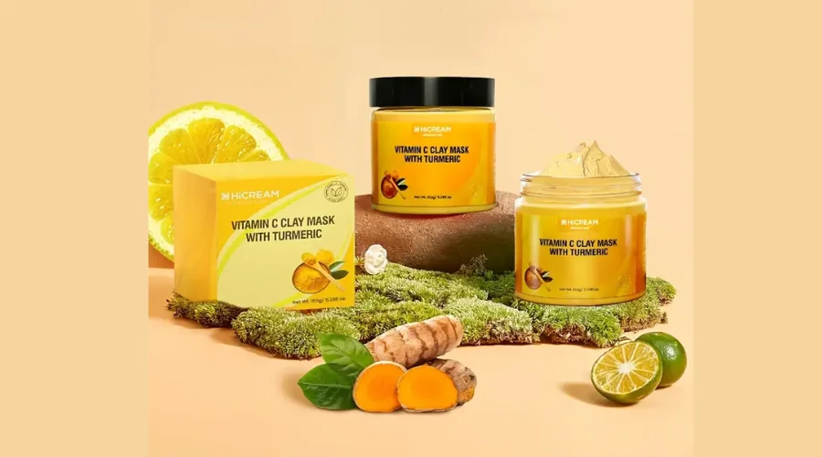 Vitamin C Clay Mask with Turmeric for Deep cleansing